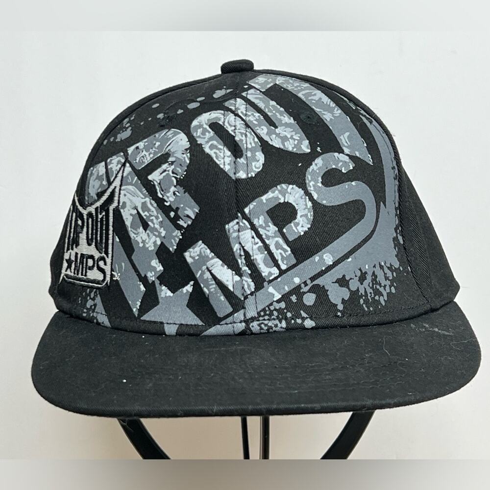 Tapout MPS Hat Mens Size S/M Black Flex Fit Tek-Flex Y2K MMA Baseball Cap